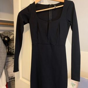 Black midi dress
